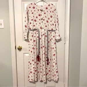 White Floral Maxi Dress